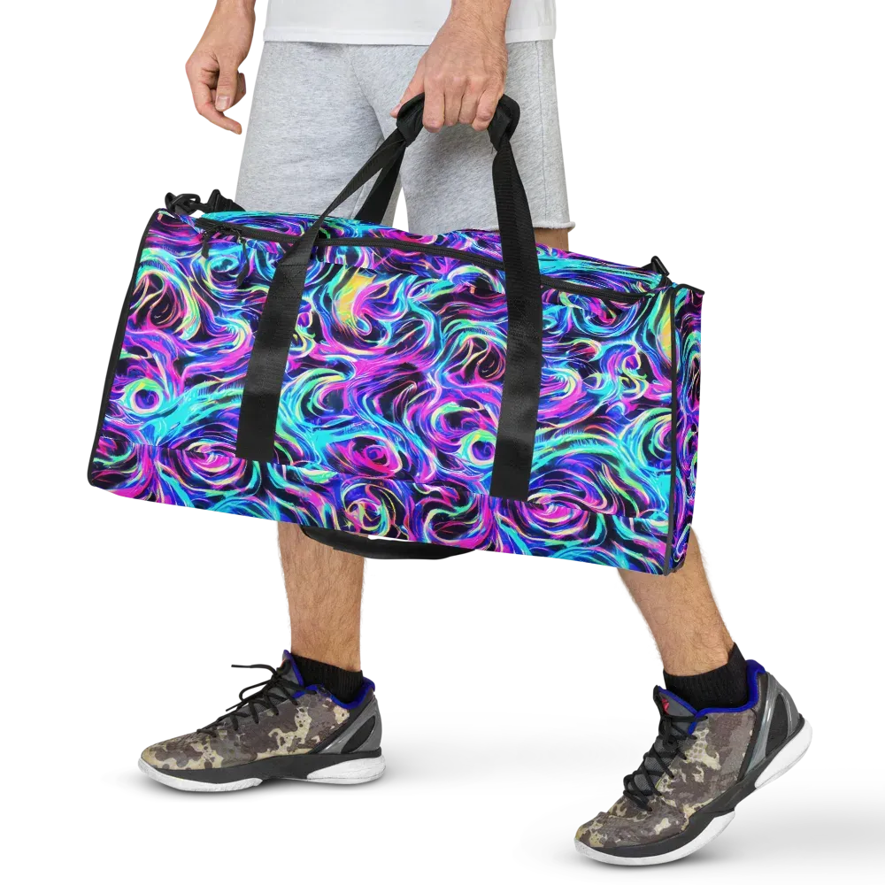 Digital Kaleidoscope on Duffle Bag — Front