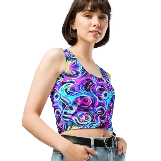 Digital Kaleidoscope on a Crop Top