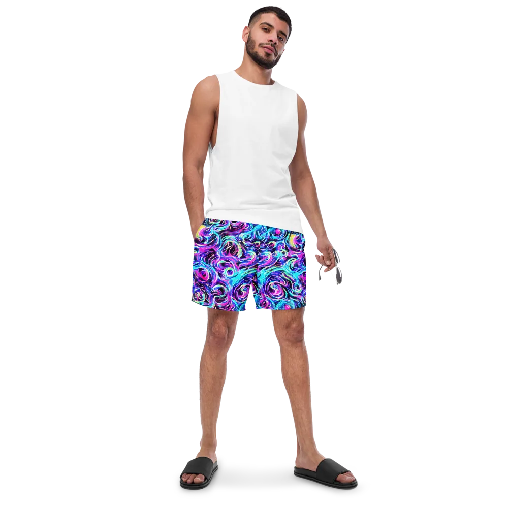 Digital Kaleidoscope on Swim Trunks — Front