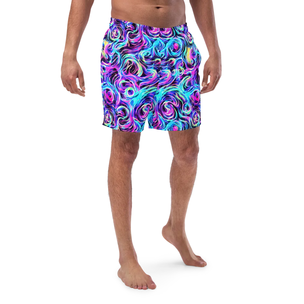 Digital Kaleidoscope on Swim Trunks — Front
