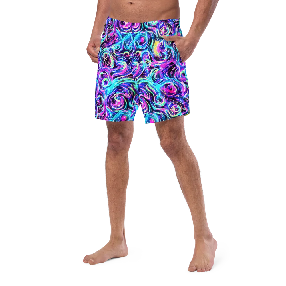 Digital Kaleidoscope on Swim Trunks — Left Front