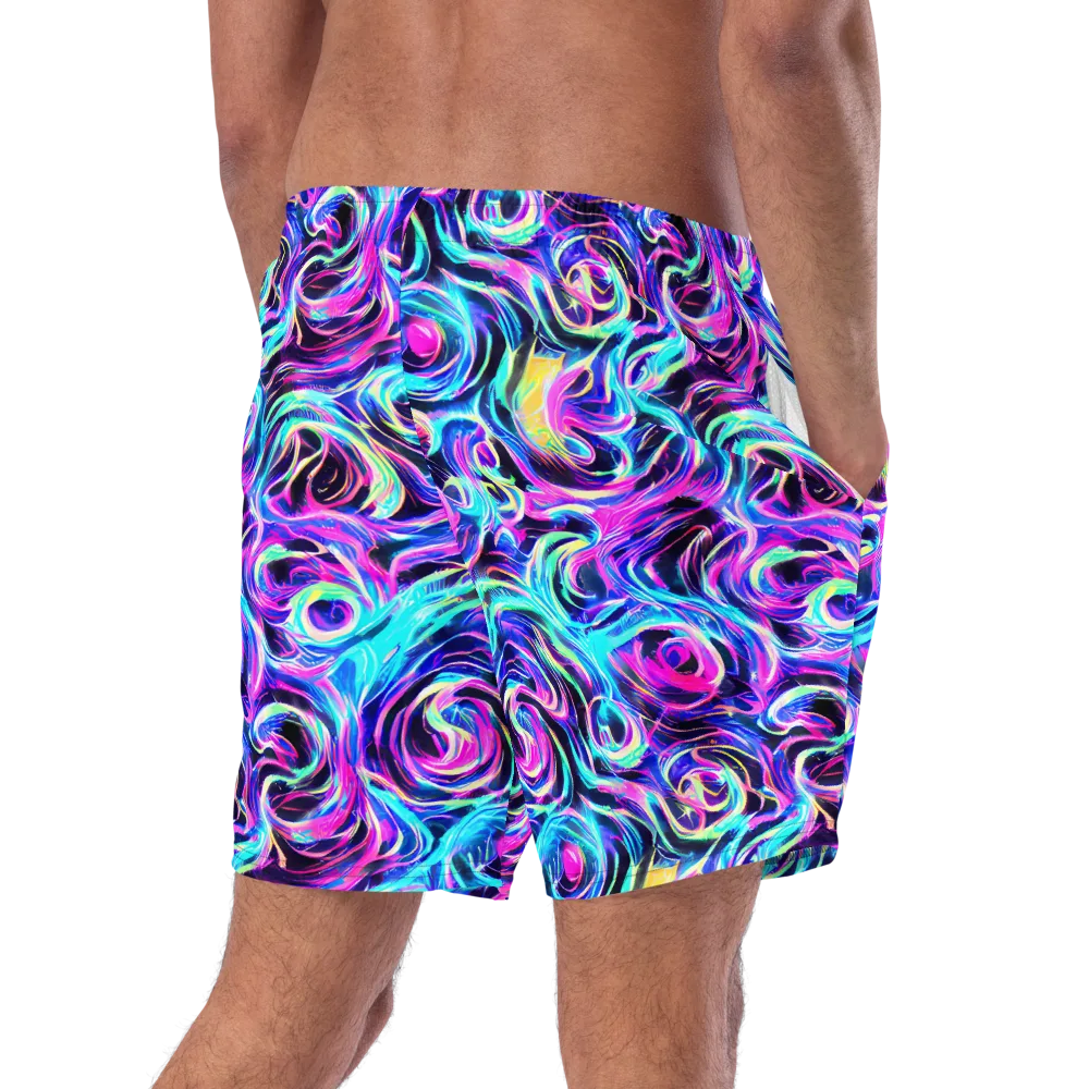 Digital Kaleidoscope on Swim Trunks — Right Back