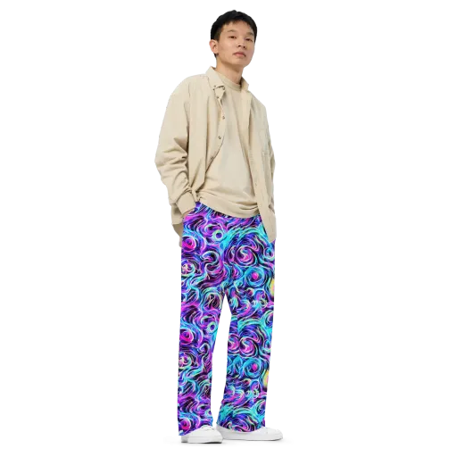 Digital Kaleidoscope on a Wide-Leg Pants