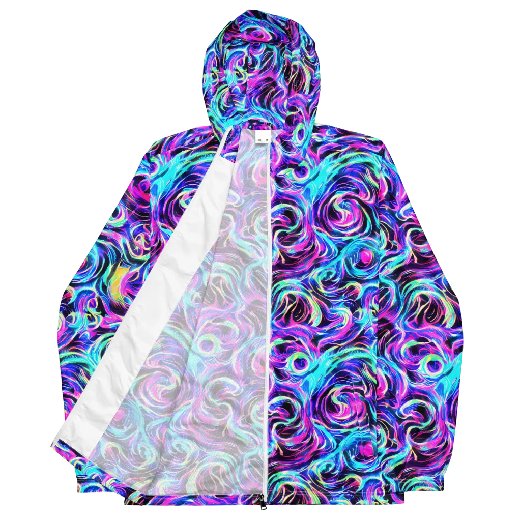 Digital Kaleidoscope on Men's Windbreaker — Front