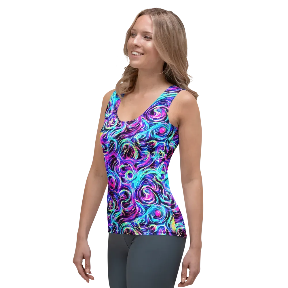 Digital Kaleidoscope on Women's Tank Top — Left Front