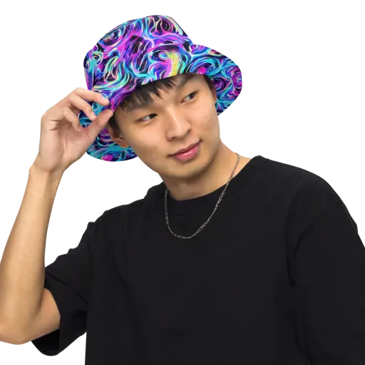 Digital Kaleidoscope on a Reversible Bucket Hat