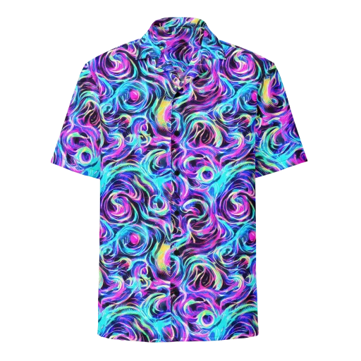 Digital Kaleidoscope on a Button Shirt