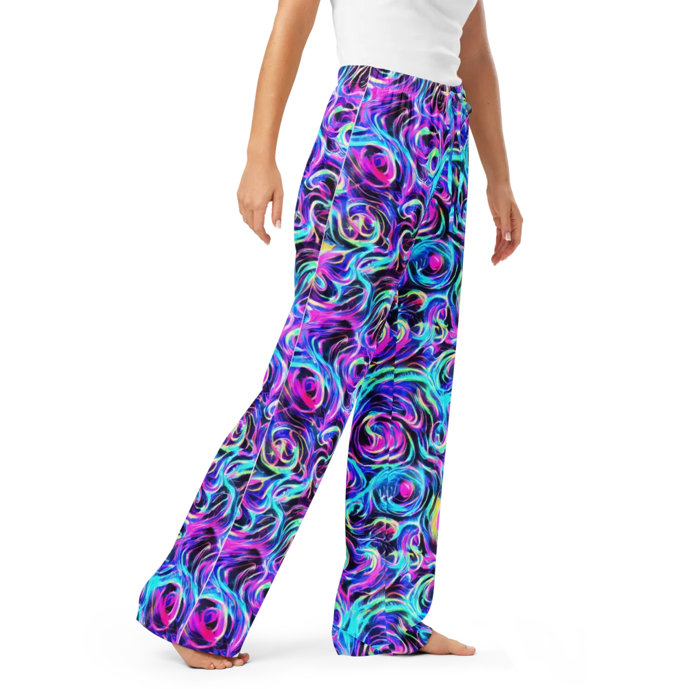 Digital Kaleidoscope on Women's Pajama Pants — Right Front