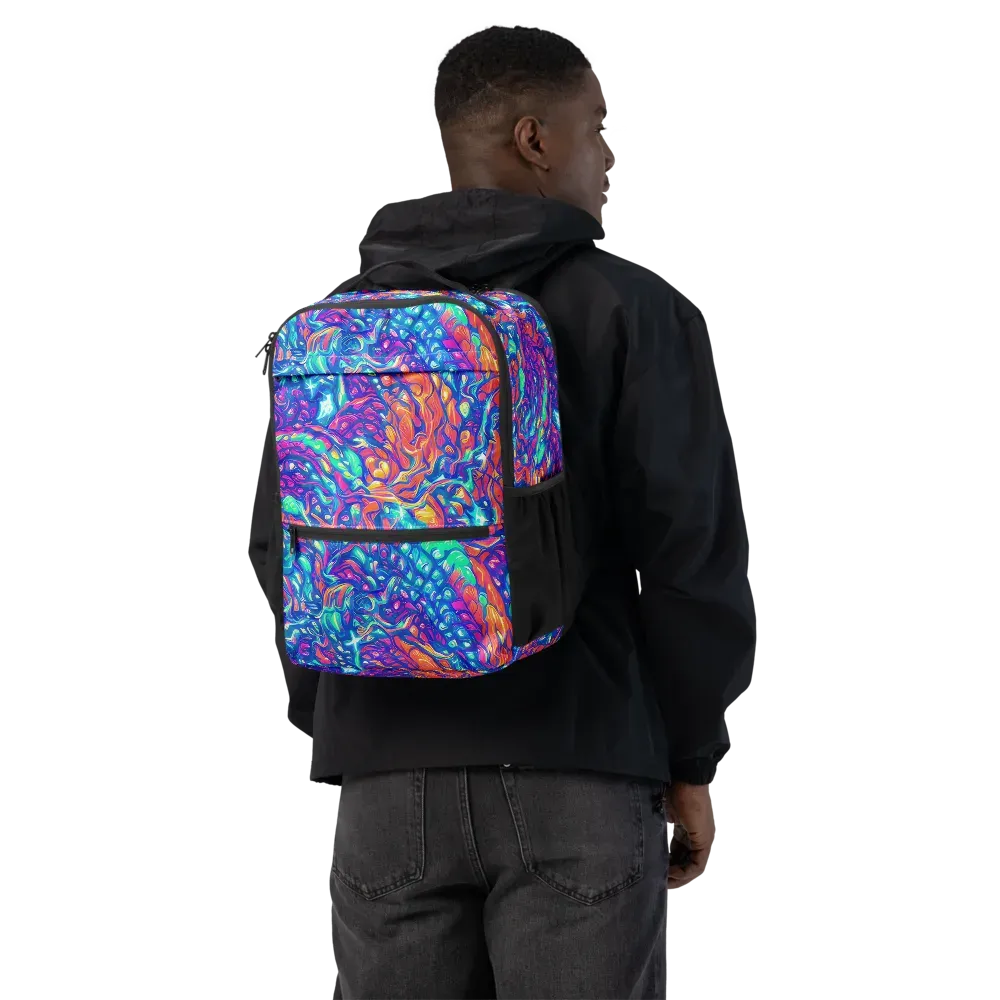 Fluorescent Riptide on Utility Backpack — Back