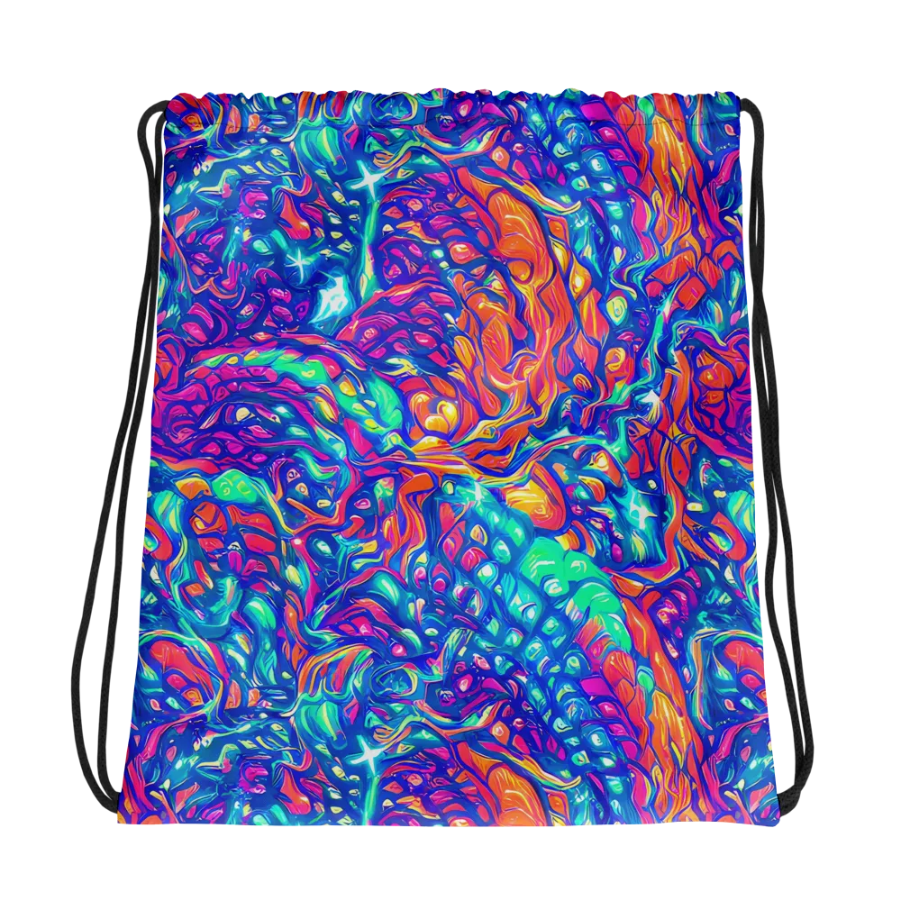 Fluorescent Riptide on Drawstring Bag — Photo