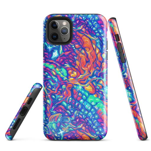 Fluorescent Riptide on a Tough Case for iPhone®