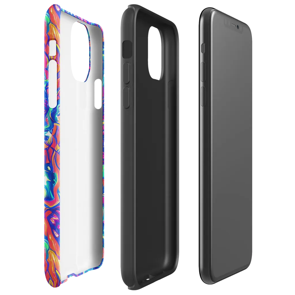 Fluorescent Riptide on Tough Case for iPhone® — Right