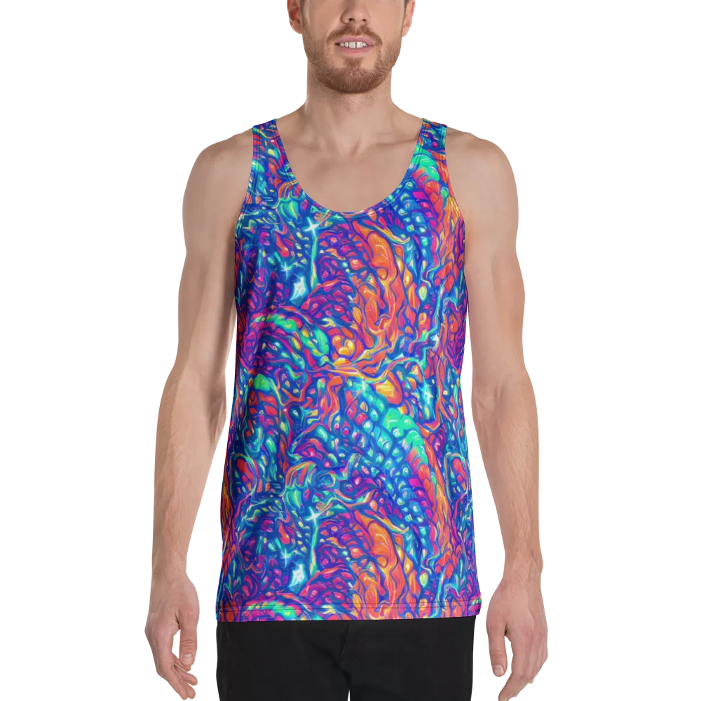 Fluorescent Riptide on Men's Tank Top — Front