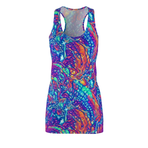 Fluorescent Riptide on a Racerback Dress