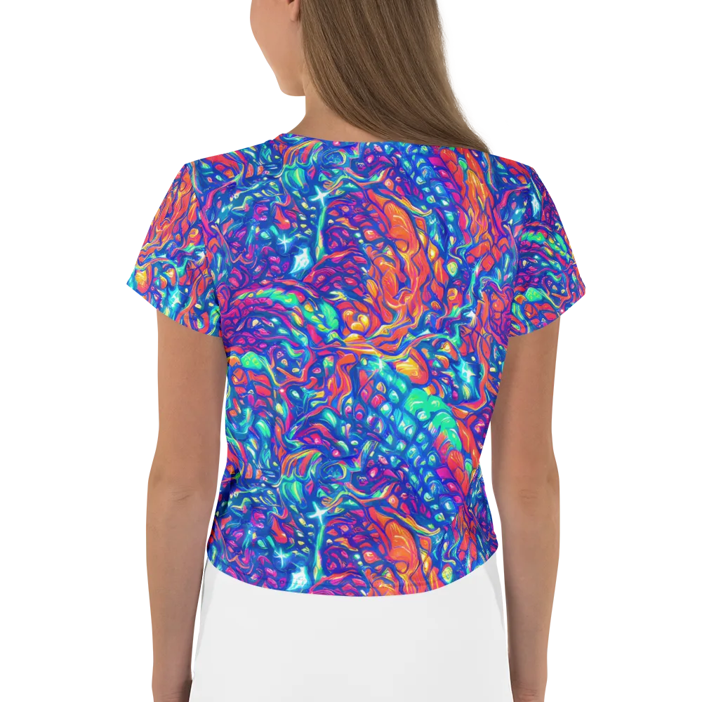 Fluorescent Riptide on Crop Tee — Back
