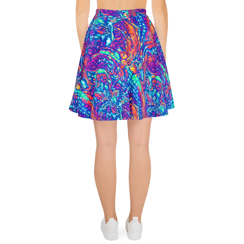 Fluorescent Riptide on Skater Skirt — Back