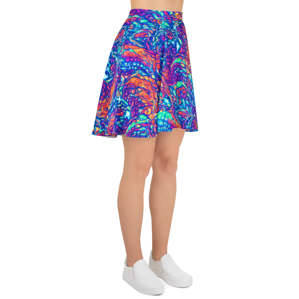 Fluorescent Riptide on Skater Skirt — Right