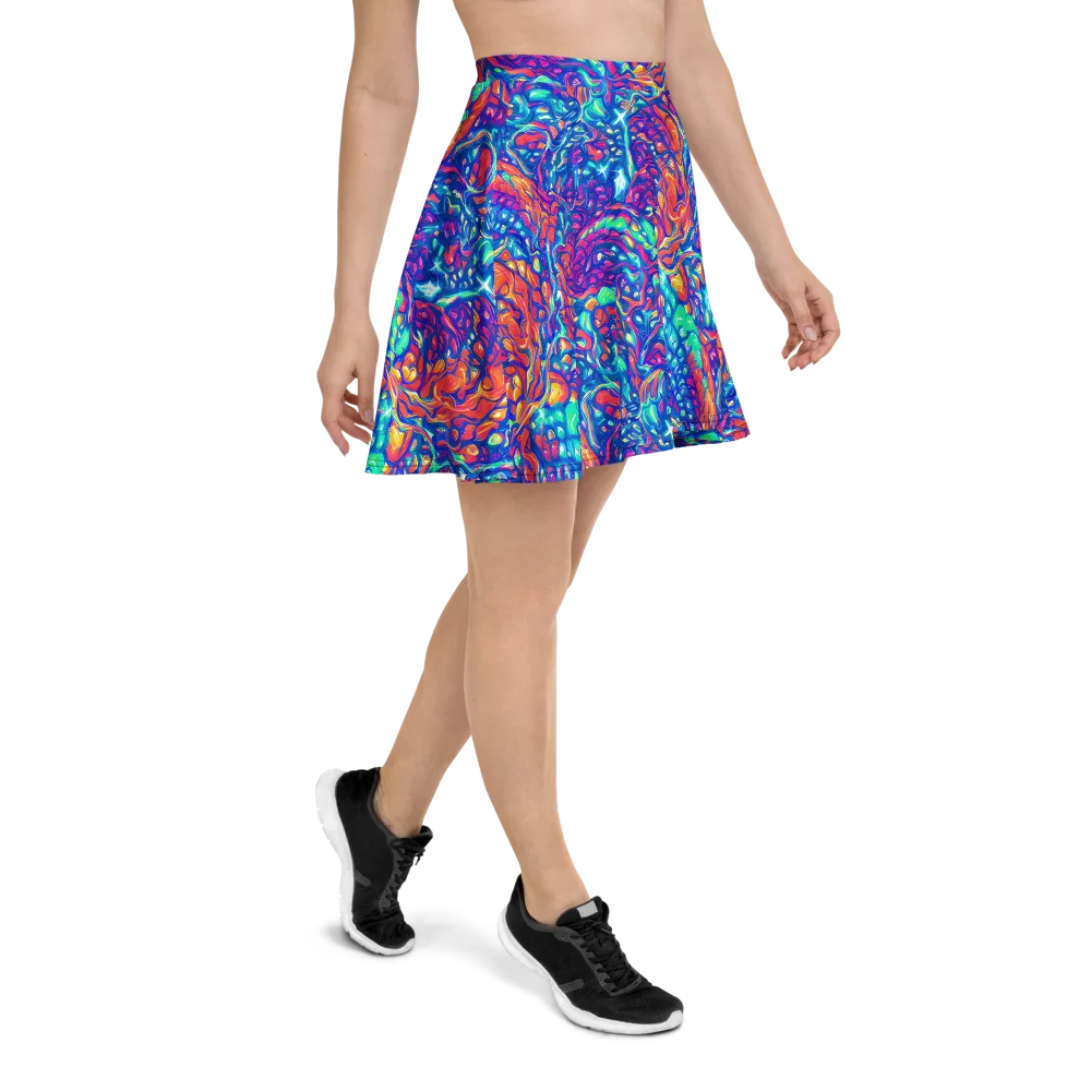 Fluorescent Riptide on Skater Skirt — Right