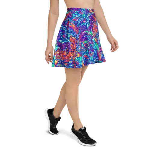Fluorescent Riptide on a Skater Skirt