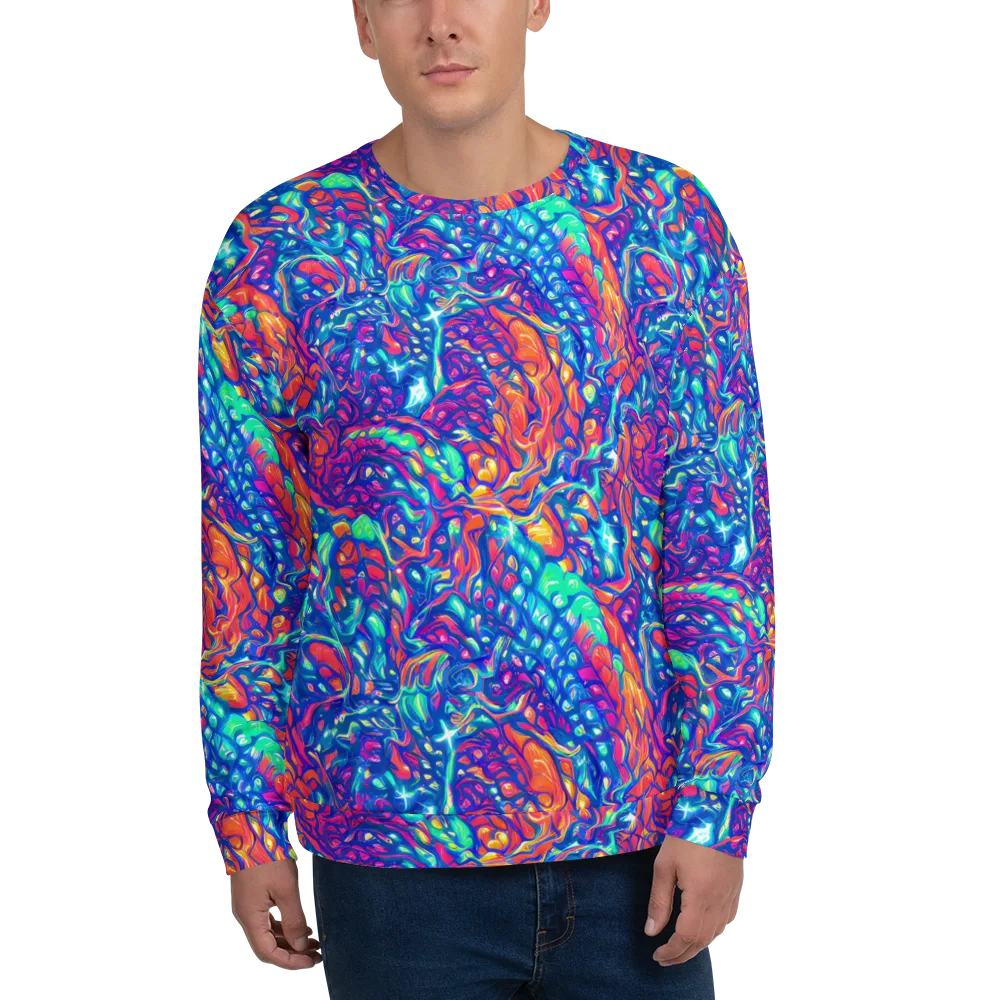 Fluorescent Riptide on Sweatshirt — Front