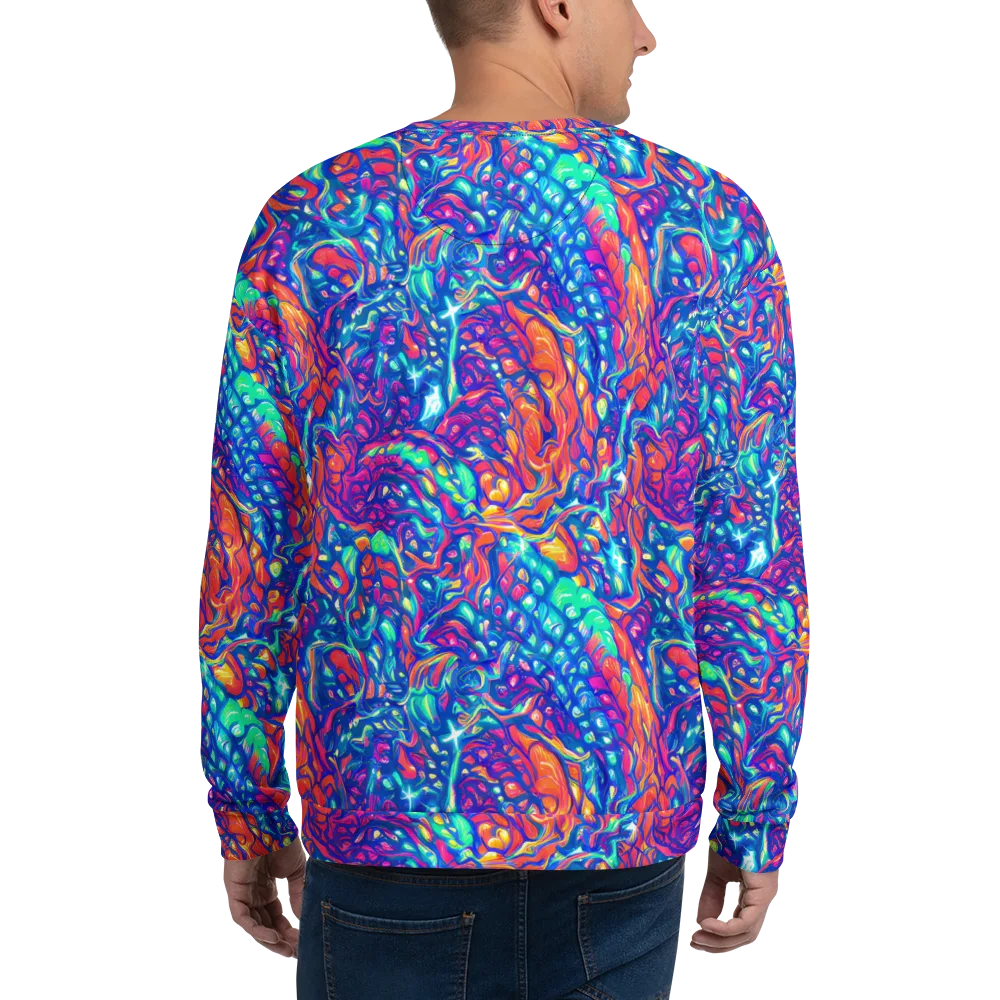 Fluorescent Riptide on Sweatshirt — Back