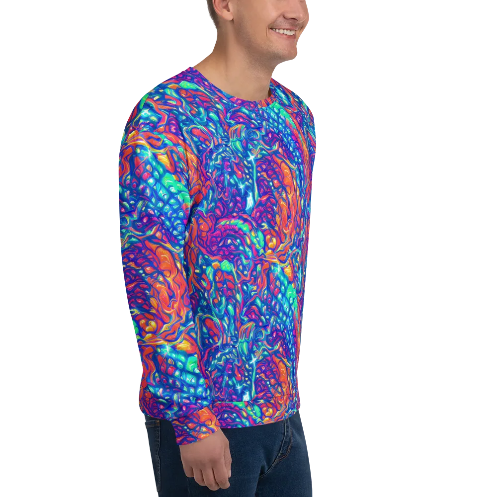 Fluorescent Riptide on Sweatshirt — Right Front