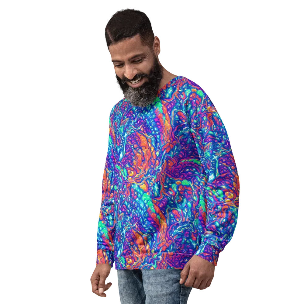 Fluorescent Riptide on Sweatshirt — Left Front