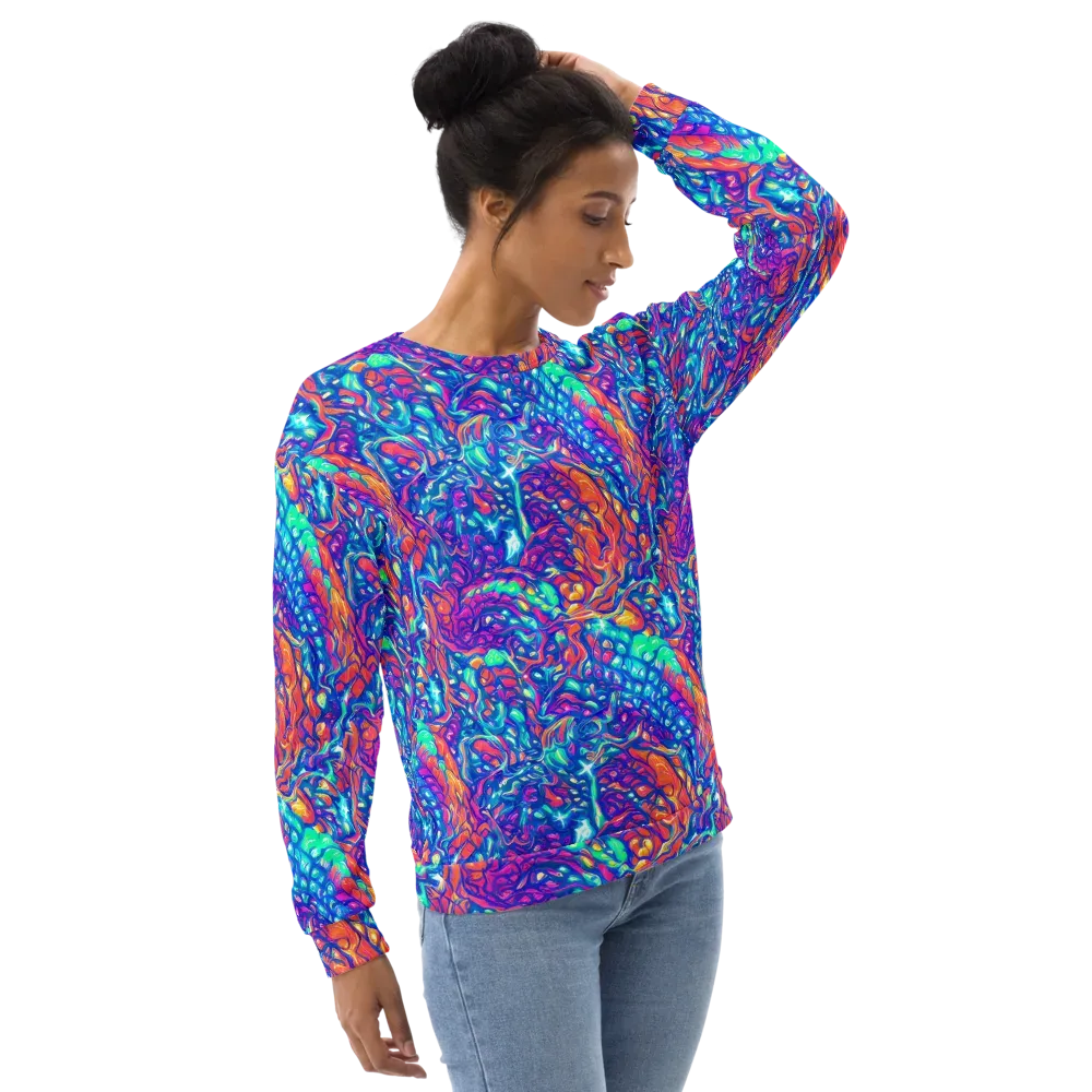 Fluorescent Riptide on Sweatshirt — Right Front