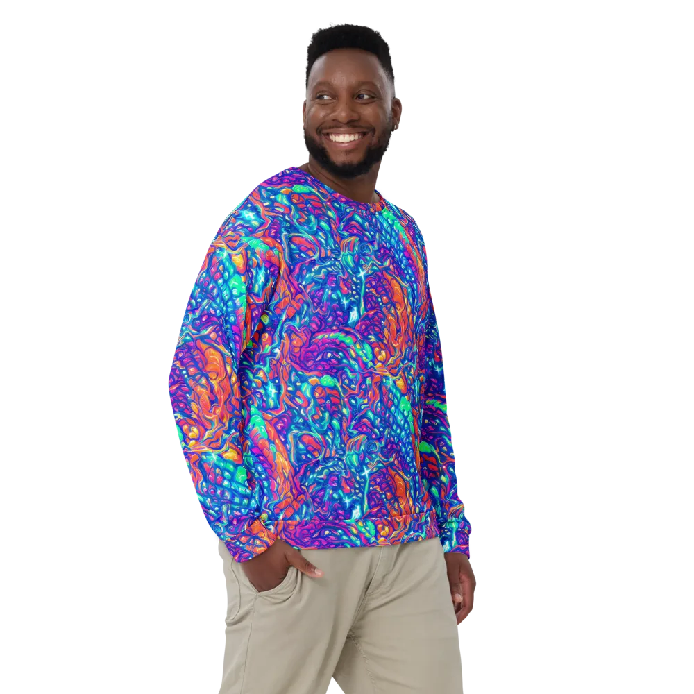 Fluorescent Riptide on Sweatshirt — Front