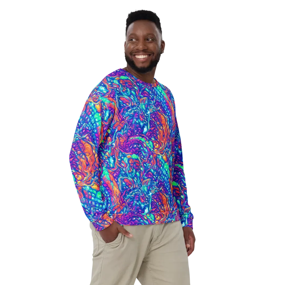 Fluorescent Riptide on Sweatshirt — Front