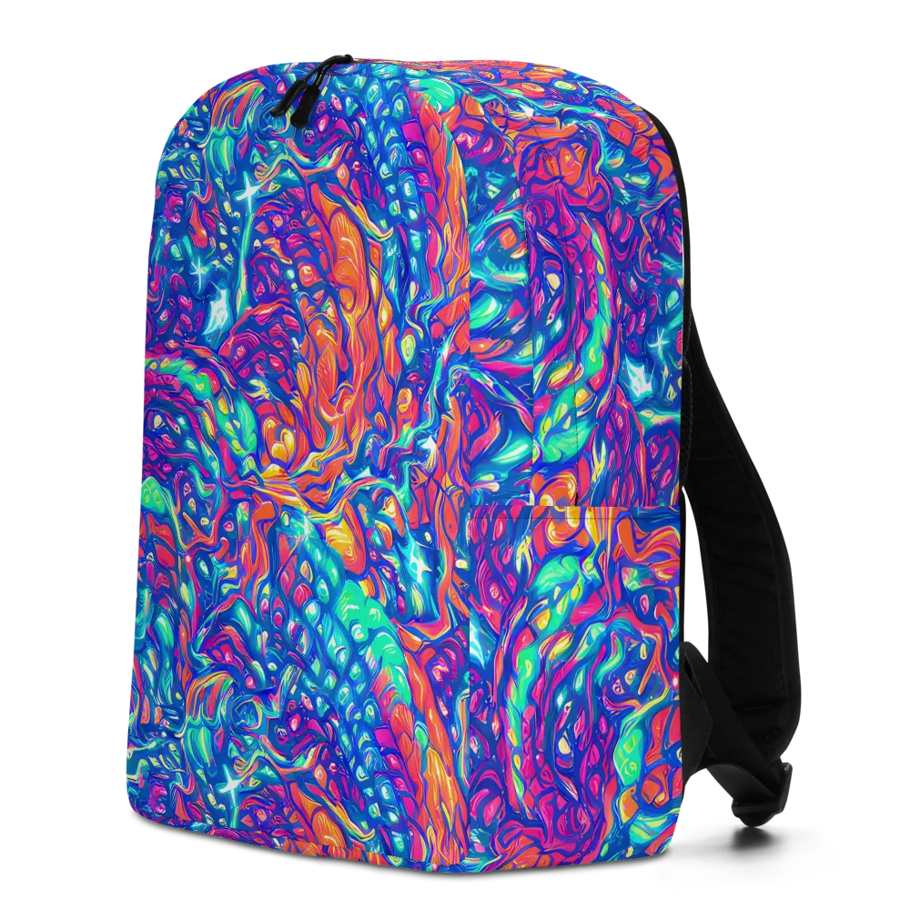 Fluorescent Riptide on Minimalist Backpack — Left