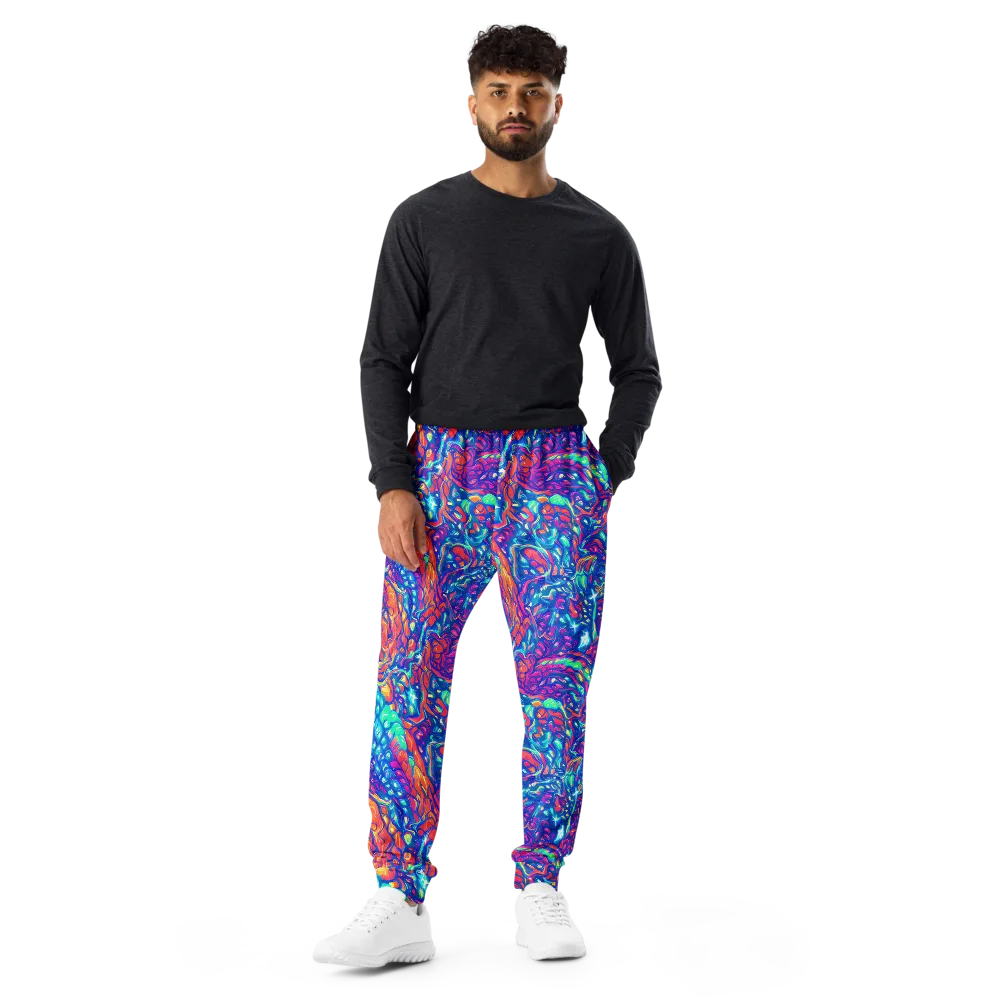 Fluorescent Riptide on Men's Joggers — Front