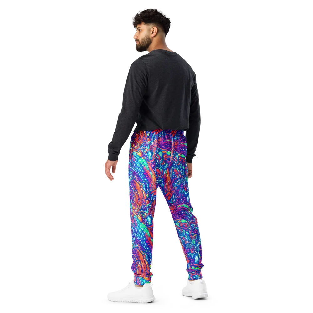 Fluorescent Riptide on Men's Joggers — Back