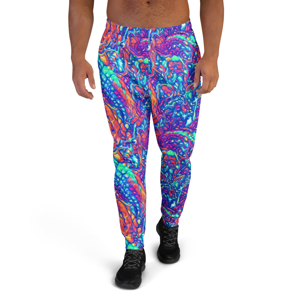 Fluorescent Riptide on Men's Joggers — Front