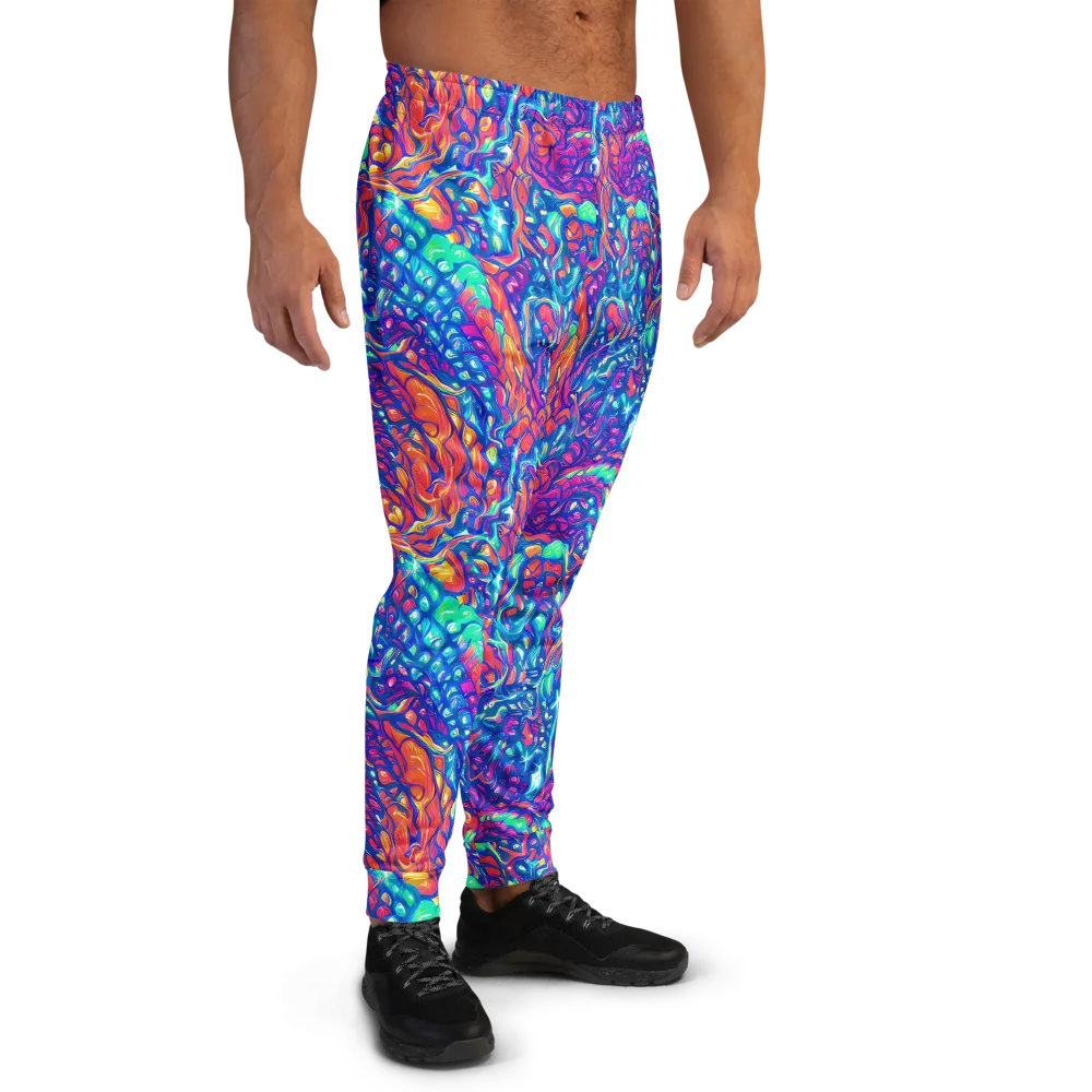 Fluorescent Riptide on Men's Joggers — Right