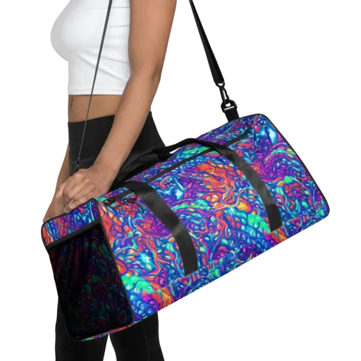 Fluorescent Riptide on a Duffle Bag