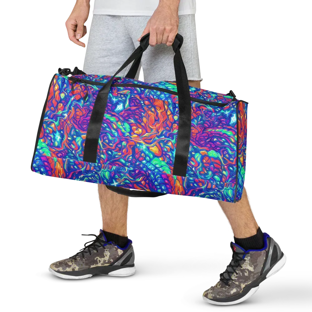 Fluorescent Riptide on Duffle Bag — Front