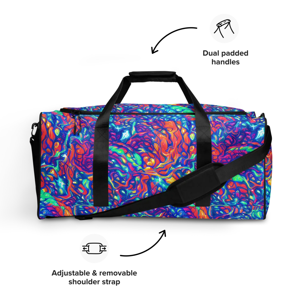 Fluorescent Riptide on Duffle Bag — Front