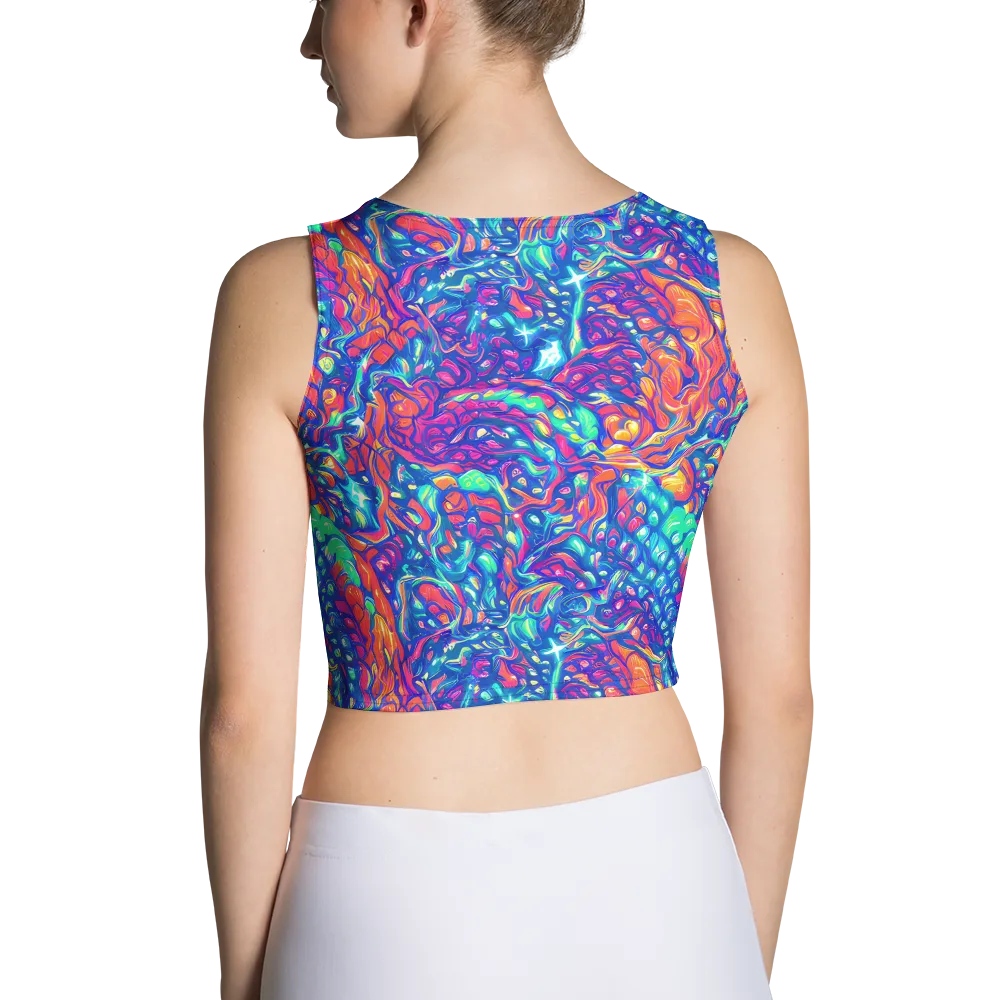 Fluorescent Riptide on Crop Top — Back