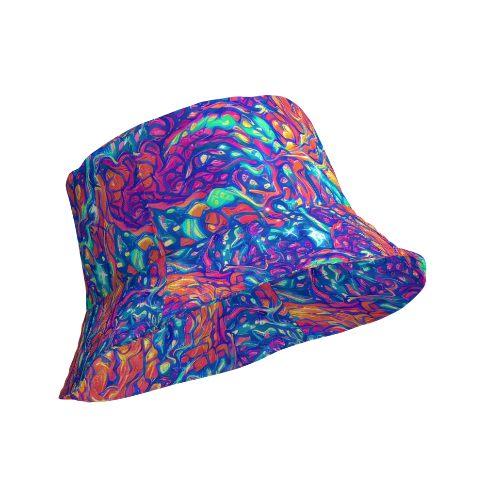 Fluorescent Riptide on Reversible Bucket Hat — Product details Outside