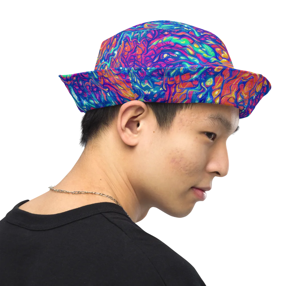 Fluorescent Riptide on Reversible Bucket Hat — Right Outside