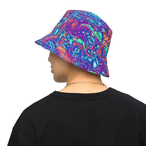 Fluorescent Riptide on a Reversible Bucket Hat