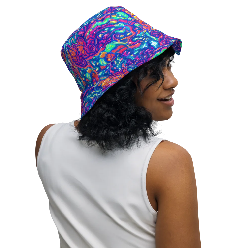 Fluorescent Riptide on Reversible Bucket Hat — Right Outside