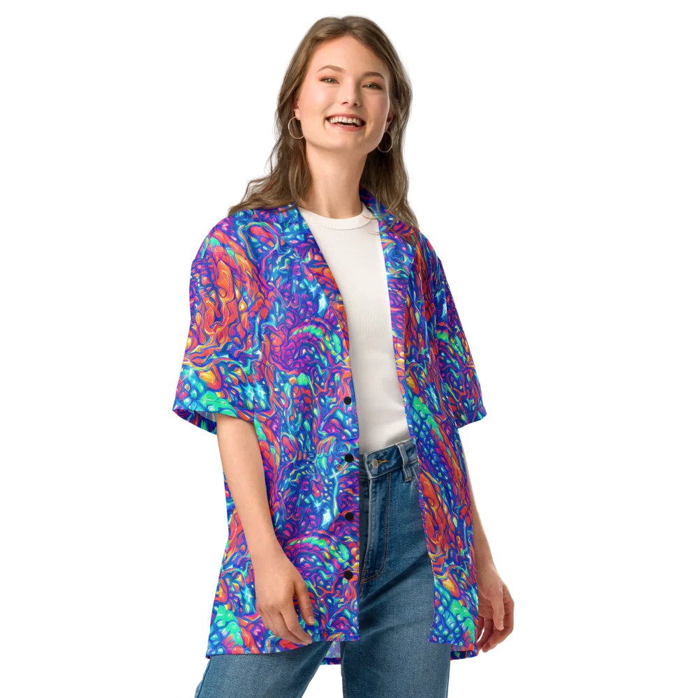 Fluorescent Riptide on Button Shirt — Front