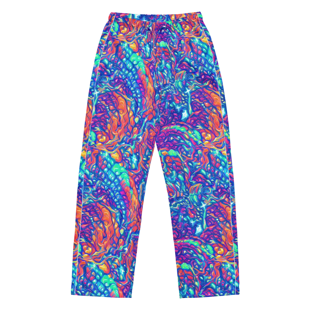 Fluorescent Riptide on Women's Pajama Pants — Front