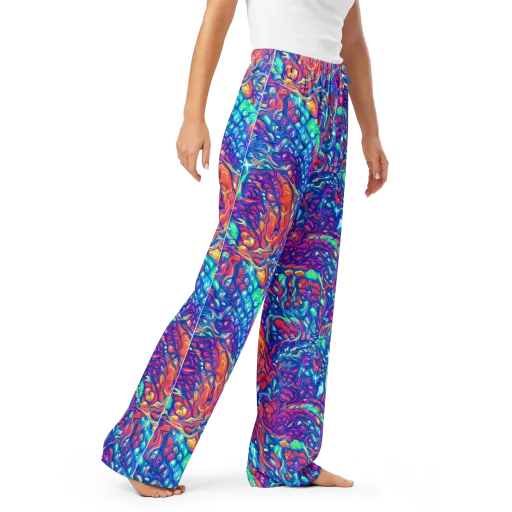 Fluorescent Riptide on a Women's Pajama Pants