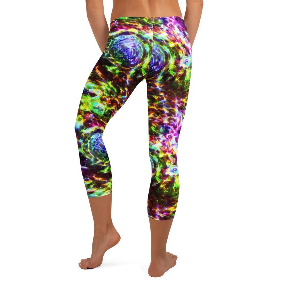Galaxy Afterglow on Capri Leggings — Back