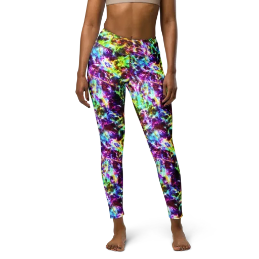 Galaxy Afterglow on a Yoga Leggings
