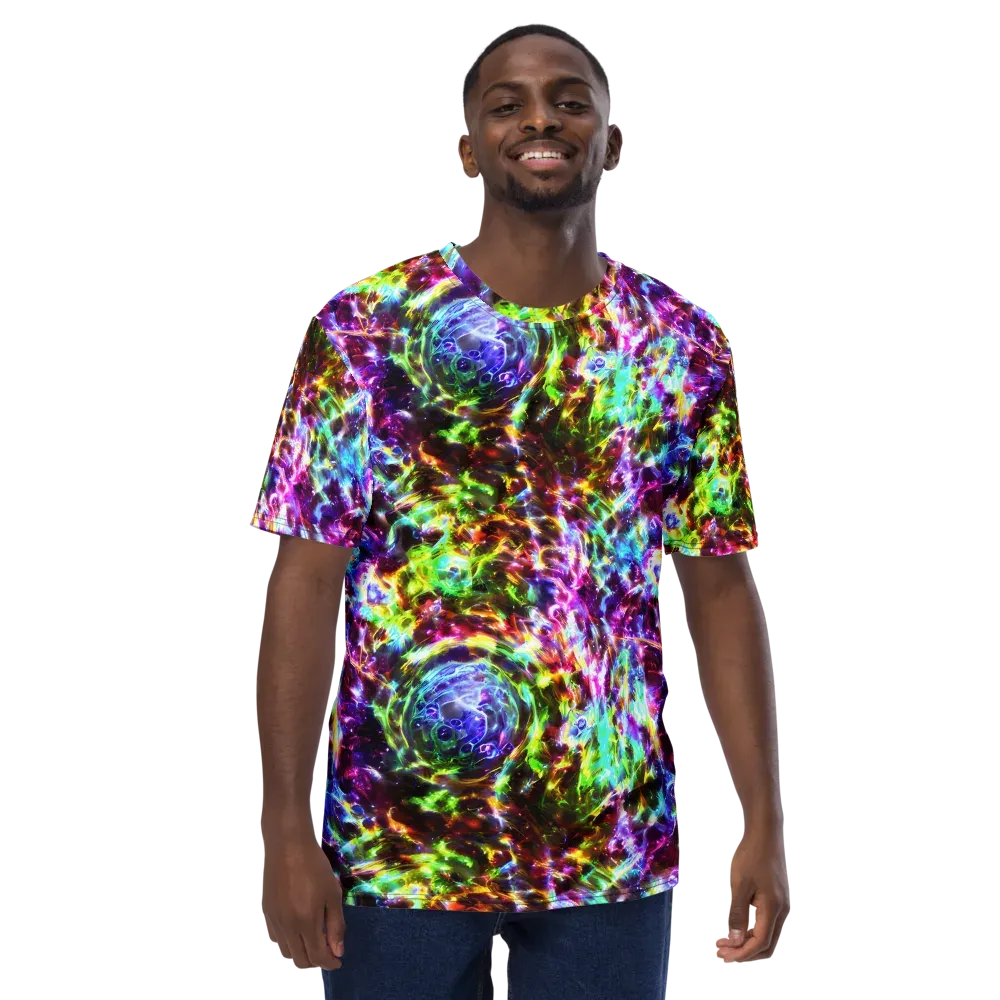 Galaxy Afterglow on Men's Crew Neck T-Shirt — Front