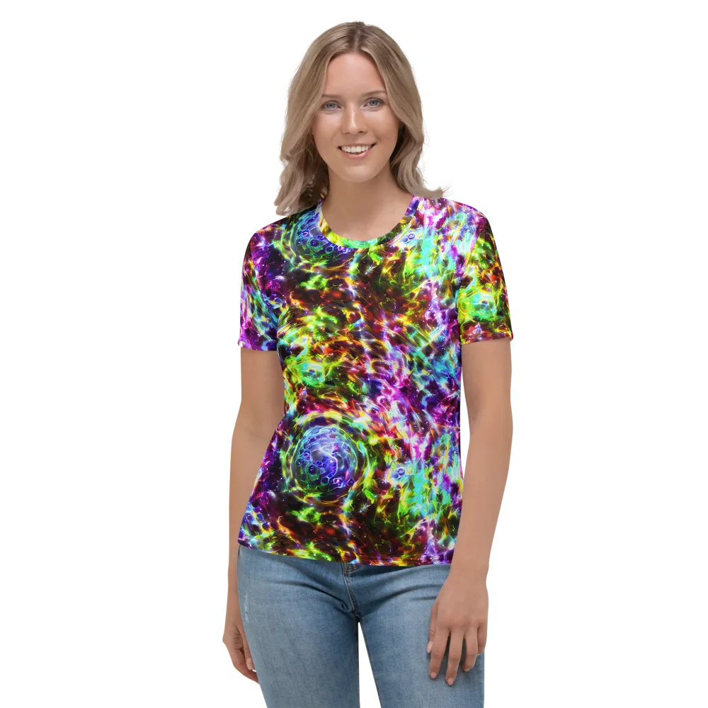 Galaxy Afterglow on Women's Crew Neck T-Shirt — Front
